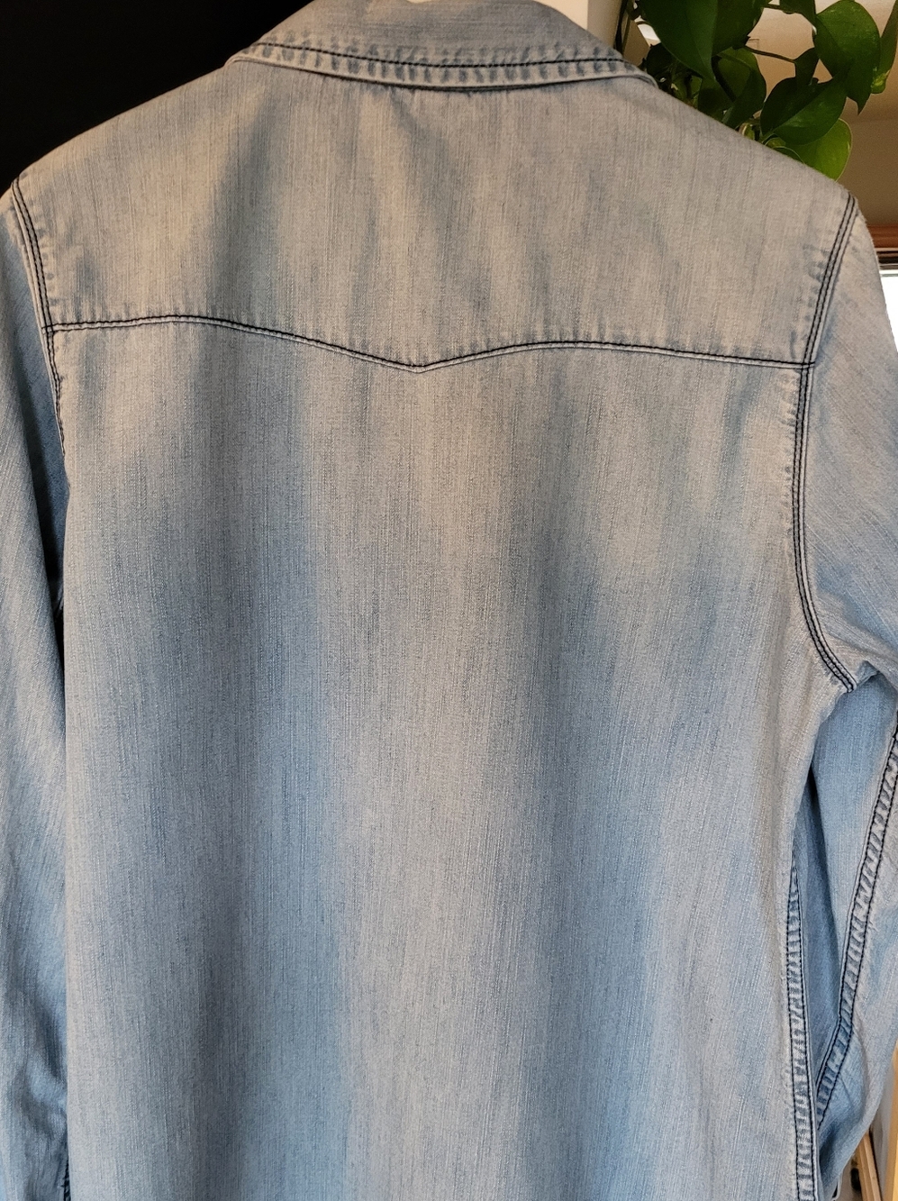 Light Blue Denim Shirt With Copper Buttons - Picture 2 of 4